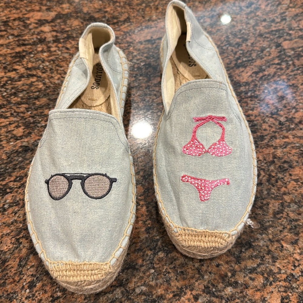 Soludos Beach Theme Espadrilles. Sz 8.5 - Picture 2 of 7